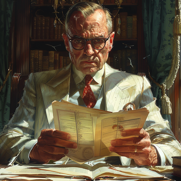 an evil lawyer stealing all of the estate's money